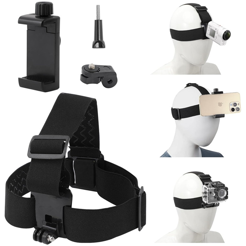 Lacrosse Stick Head - Freihändig verstellbarer Handy-Kopfgurt Selfie Stick Stirnband