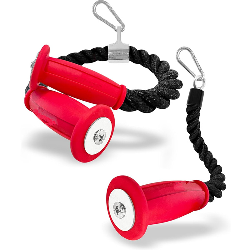 Sports Equipment Warehouse - Ergonomische Trizeps-Seile, rutschfeste Kabelbefestigung, Fitnessstudio oder