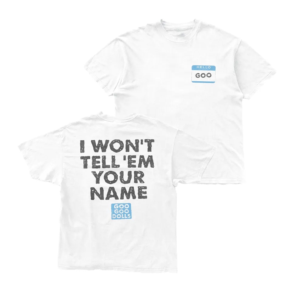 Sports Equipment And Names - Weißes T-Shirt mit schlichtem Aufdruck „Goo