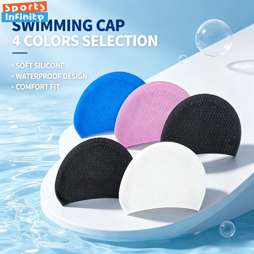 Swim Cap Silicone - Silikon-Schwimmkappe für Erwachsene, Damen und Herren,