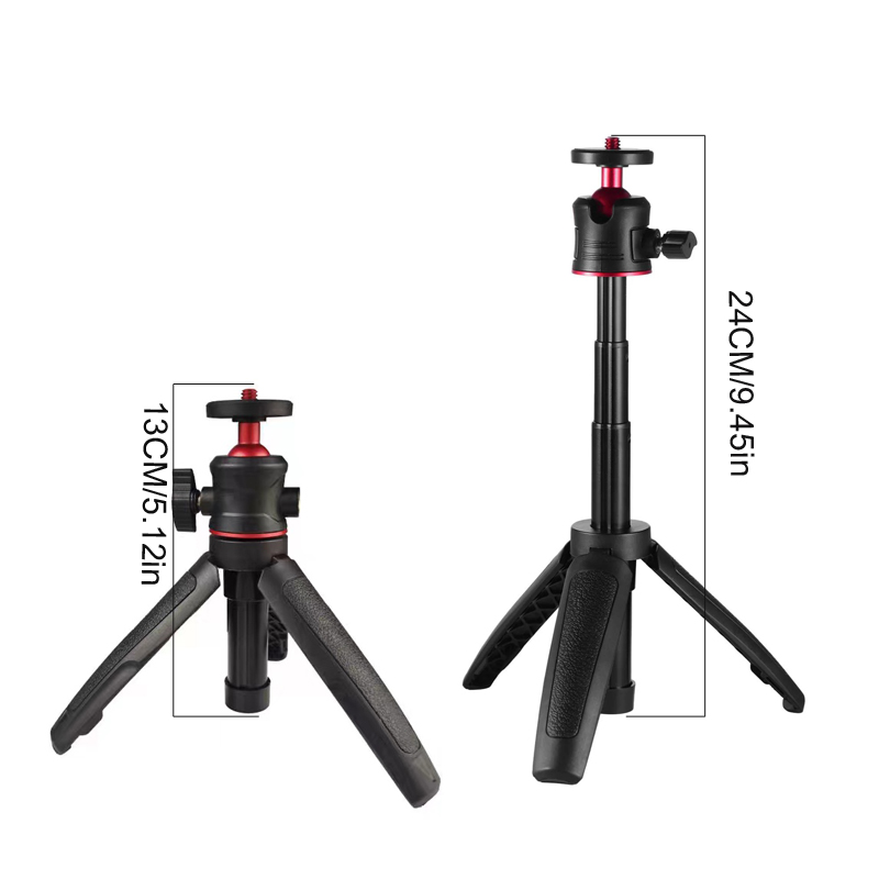 Lacrosse Stick Head - Faltbare Stative mit Cold-Shoe-Kugelkopf 1/4'' Selfie-Stick-Halterung