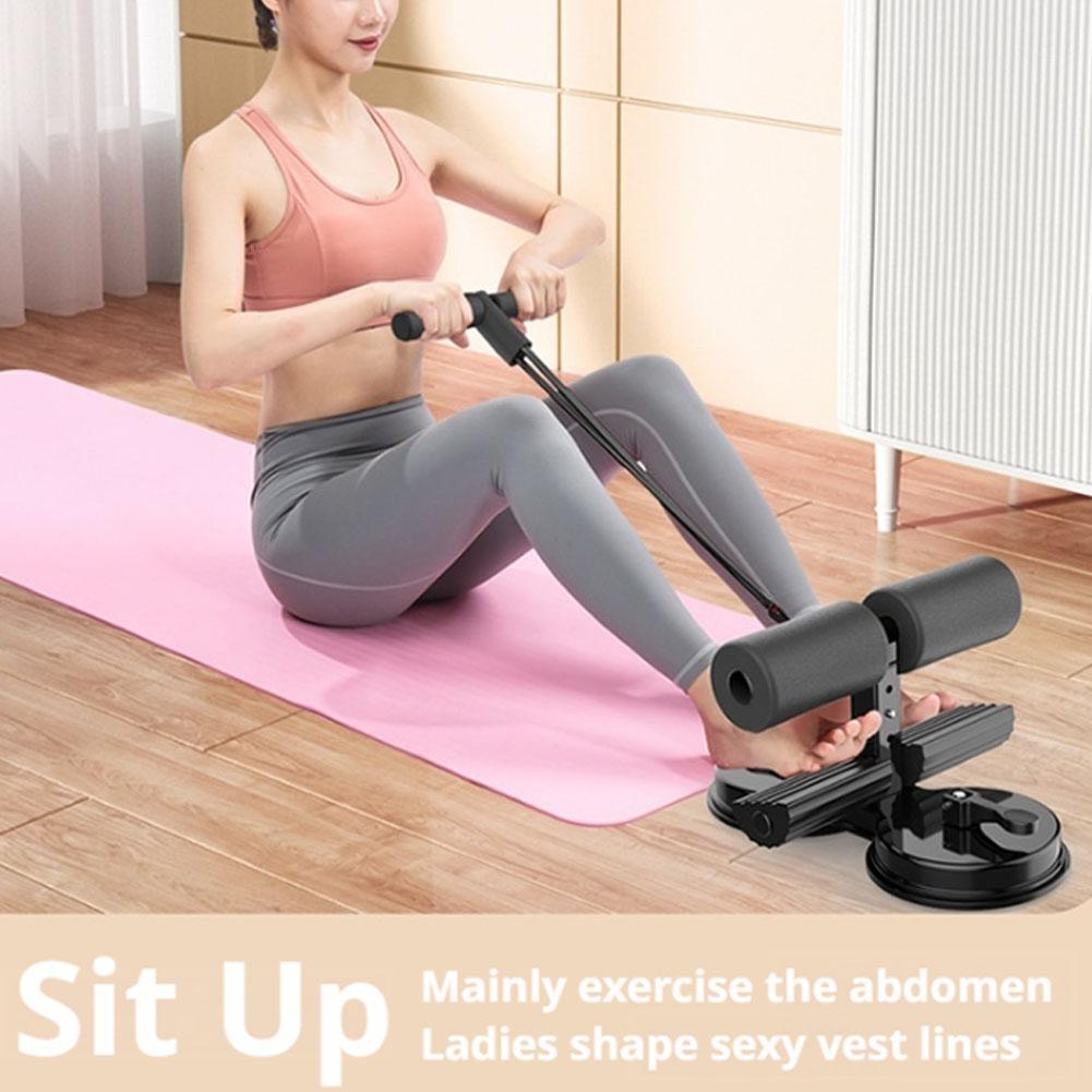 Sports Equipment Warehouse - Doppel-Saugnapf Sit-Up-Hilfegerät mit Zugseil Bauchmuskeltrainer Fitnessgerät