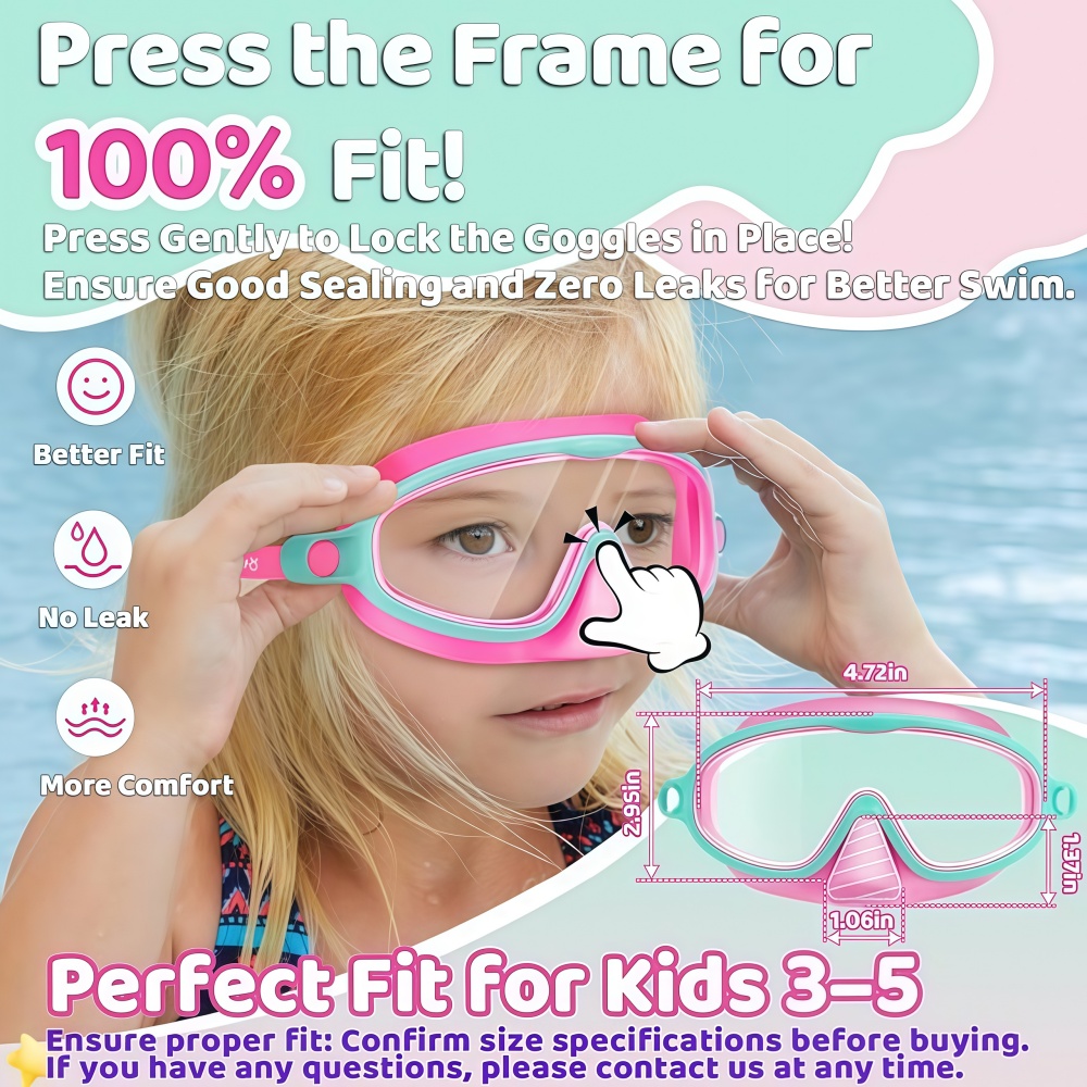 Kinder-Schwimmbrille mit Nasen – Swimming Goggles Anti Fog Bewertung und Preis