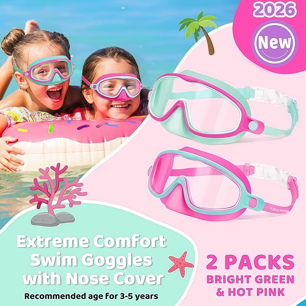 Kinder-Schwimmbrille mit Nasen – Swimming Goggles Anti Fog Bewertung und Preis