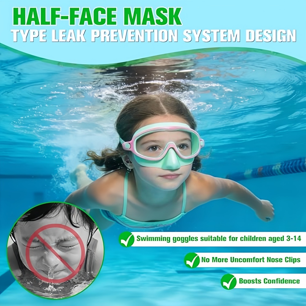 Kinder-Schwimmbrille mit Nasen – Swimming Goggles Anti Fog Bewertung und Preis