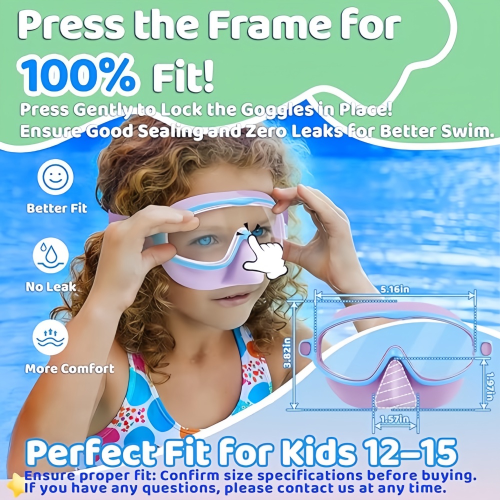 Kinder-Schwimmbrille mit Nasen – Swimming Goggles Anti Fog Bewertung und Preis